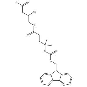 4-[4-({[(9H-fluoren-9-yl)methoxy]carbonyl}amino)-4-methylpentanamido]-3-hydroxybutanoic acid结构式