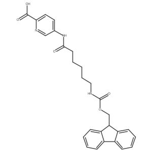 5-[6-({[(9H-fluoren-9-yl)methoxy]carbonyl}amino)hexanamido]pyridine-2-carboxylic acid Structure
