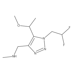 {[1-(2,2-difluoroethyl)-5-(1-methoxyethyl)-1H-1,2,3-triazol-4-yl]methyl}(methyl)amine结构式