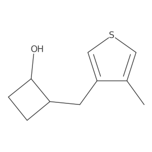 2-[(4-Methylthiophen-3-yl)methyl]cyclobutan-1-ol结构式