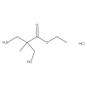 3-Amino-2-(hydroxymethyl)-2-methylpropanoic acid ethyl ester hydrochloride结构式