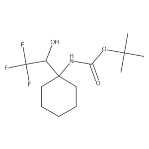 tert-butyl N-{1-[(1R)-2,2,2-trifluoro-1-hydroxyethyl]cyclohexyl}carbamate Structure