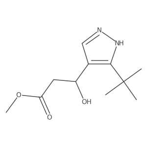 methyl (3S)-3-(3-tert-butyl-1H-pyrazol-4-yl)-3-hydroxypropanoate Structure
