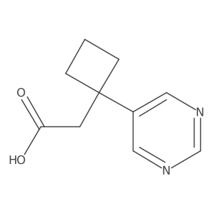 2-[1-(Pyrimidin-5-yl)cyclobutyl]acetic acid结构式
