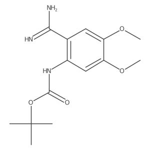 tert-butyl N-(2-carbamimidoyl-4,5-dimethoxyphenyl)carbamate Structure