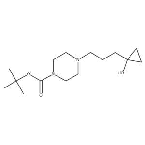 Tert-butyl 4-[3-(1-hydroxycyclopropyl)propyl]piperazine-1-carboxylate结构式