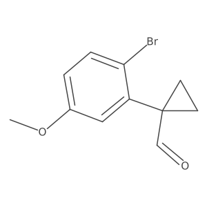 1-(2-Bromo-5-methoxyphenyl)cyclopropane-1-carbaldehyde Structure