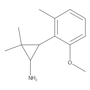 3-(2-Methoxy-6-methylphenyl)-2,2-dimethylcyclopropan-1-amine结构式
