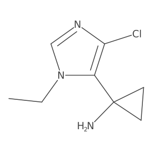 1-(4-chloro-1-ethyl-1H-imidazol-5-yl)cyclopropan-1-amine Structure