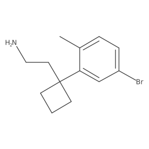 2-[1-(5-Bromo-2-methylphenyl)cyclobutyl]ethan-1-amine结构式