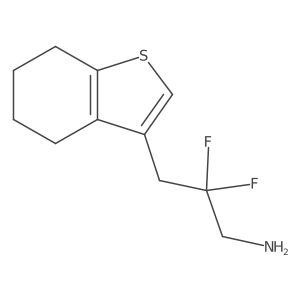 2,2-Difluoro-3-(4,5,6,7-tetrahydro-1-benzothiophen-3-yl)propan-1-amine Structure