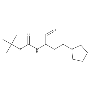 tert-butyl N-[1-oxo-4-(pyrrolidin-1-yl)butan-2-yl]carbamate Structure