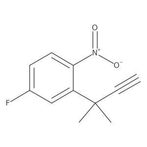 4-Fluoro-2-(2-methylbut-3-yn-2-yl)-1-nitrobenzene结构式
