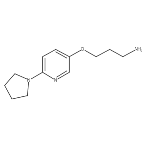3-{[6-(Pyrrolidin-1-yl)pyridin-3-yl]oxy}propan-1-amine Structure