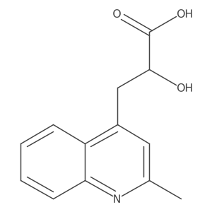 2-Hydroxy-3-(2-methylquinolin-4-yl)propanoic acid结构式