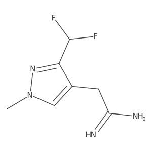 2-[3-(difluoromethyl)-1-methyl-1H-pyrazol-4-yl]ethanimidamide结构式