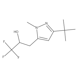 3-(3-tert-butyl-1-methyl-1H-pyrazol-5-yl)-1,1,1-trifluoropropan-2-ol结构式