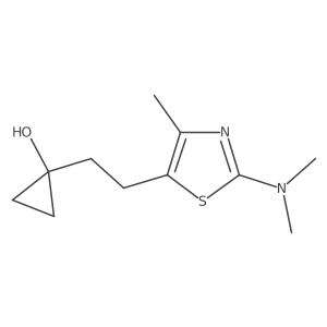 1-{2-[2-(Dimethylamino)-4-methyl-1,3-thiazol-5-yl]ethyl}cyclopropan-1-ol Structure