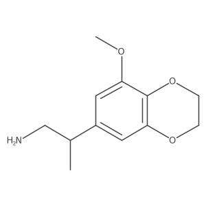 2-(8-Methoxy-2,3-dihydro-1,4-benzodioxin-6-yl)propan-1-amine结构式