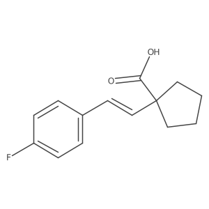 1-[2-(4-Fluorophenyl)ethenyl]cyclopentane-1-carboxylic acid结构式