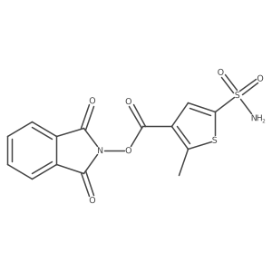 1,3-dioxo-2,3-dihydro-1H-isoindol-2-yl 2-methyl-5-sulfamoylthiophene-3-carboxylate结构式