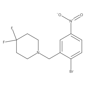 1-(2-Bromo-5-nitrobenzyl)-4,4-difluoropiperidine结构式