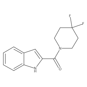 2-(4,4-difluoropiperidine-1-carbonyl)-1H-indole结构式