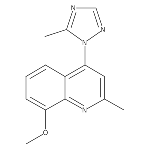 8-Methoxy-2-methyl-4-(5-methyl-1H-1,2,4-triazol-1-yl)quinoline结构式