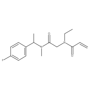 N-ethyl-N-({[1-(4-fluorophenyl)ethyl](methyl)carbamoyl}methyl)prop-2-enamide结构式