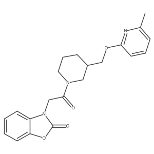3-[2-(3-{[(6-Methylpyridin-2-yl)oxy]methyl}piperidin-1-yl)-2-oxoethyl]-2,3-dihydro-1,3-benzoxazol-2-one结构式