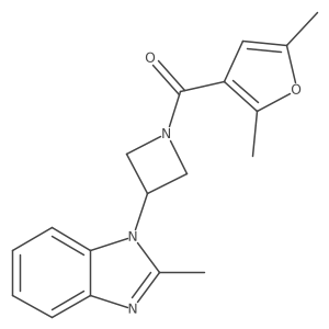 1-[1-(2,5-dimethylfuran-3-carbonyl)azetidin-3-yl]-2-methyl-1H-1,3-benzodiazole结构式