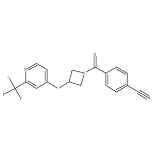 4-(3-{[2-(Trifluoromethyl)pyridin-4-yl]oxy}azetidine-1-carbonyl)benzonitrile Structure