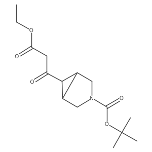 tert-Butyl 6-(3-ethoxy-3-oxopropanoyl)-3-azabicyclo[3.1.0]hexane-3-carboxylate Structure