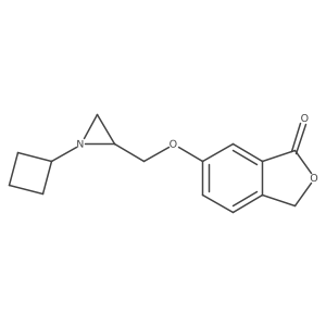 6-[(1-Cyclobutylaziridin-2-yl)methoxy]-1,3-dihydro-2-benzofuran-1-one结构式