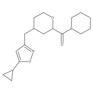 4-[(5-Cyclopropyl-1,2-oxazol-3-yl)methyl]-2-(piperidine-1-carbonyl)morpholine Structure