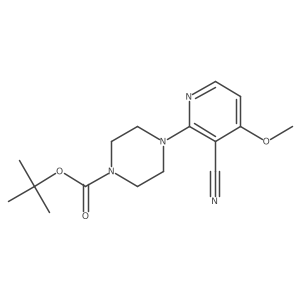 Tert-butyl 4-(3-cyano-4-methoxypyridin-2-YL)piperazine-1-carboxylate结构式