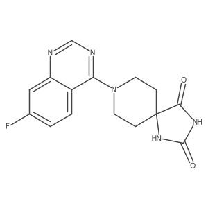 8-(7-Fluoroquinazolin-4-yl)-1,3,8-triazaspiro[4.5]decane-2,4-dione Structure
