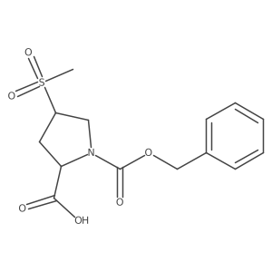 (2R,4S)-1-[(benzyloxy)carbonyl]-4-methanesulfonylpyrrolidine-2-carboxylic acid Structure