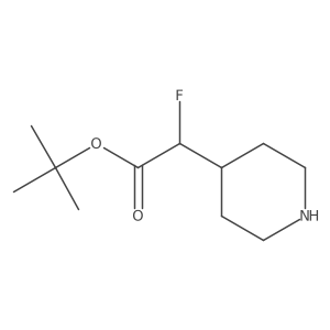 Tert-butyl 2-fluoro-2-(piperidin-4-yl)acetate结构式