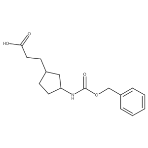 3-(3-{[(Benzyloxy)carbonyl]amino}cyclopentyl)propanoic acid结构式