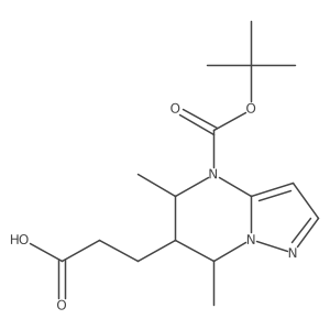 3-{4-[(tert-butoxy)carbonyl]-5,7-dimethyl-4H,5H,6H,7H-pyrazolo[1,5-a]pyrimidin-6-yl}propanoic acid Structure