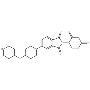 2-(2,6-Dioxopiperidin-3-yl)-5-(4-(piperidin-4-yloxy)piperidin-1-yl)isoindoline-1,3-dione结构式