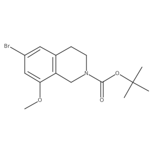 Tert-butyl 6-bromo-8-methoxy-1,2,3,4-tetrahydroisoquinoline-2-carboxylate Structure