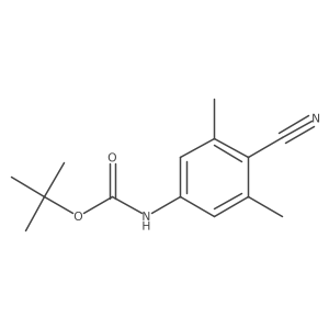 tert-butyl N-(4-cyano-3,5-dimethylphenyl)carbamate结构式
