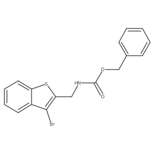 benzyl N-[(3-bromo-1-benzothiophen-2-yl)methyl]carbamate结构式