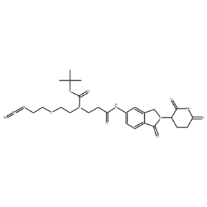tert-butyl N-[2-(2-azidoethoxy)ethyl]-N-[3-[[2-(2,6-dioxo-3-piperidyl)-1-oxo-isoindolin-5-yl]amino]-3-oxo-propyl]carbamate结构式