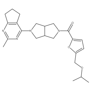 2-{2-methyl-5H,6H,7H-cyclopenta[d]pyrimidin-4-yl}-5-{5-[(propan-2-yloxy)methyl]furan-2-carbonyl}-octahydropyrrolo[3,4-c]pyrrole Structure