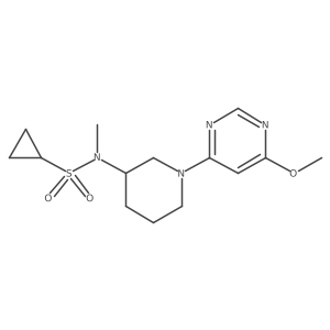 N-[1-(6-methoxypyrimidin-4-yl)piperidin-3-yl]-N-methylcyclopropanesulfonamide Structure