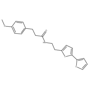 N-{2-[5-(furan-2-yl)thiophen-2-yl]ethyl}-3-(4-methoxyphenyl)propanamide结构式