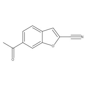 6-Acetylbenzofuran-2-carbonitrile结构式